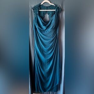 Xscape Teal Lace Evening Dress Size 18W